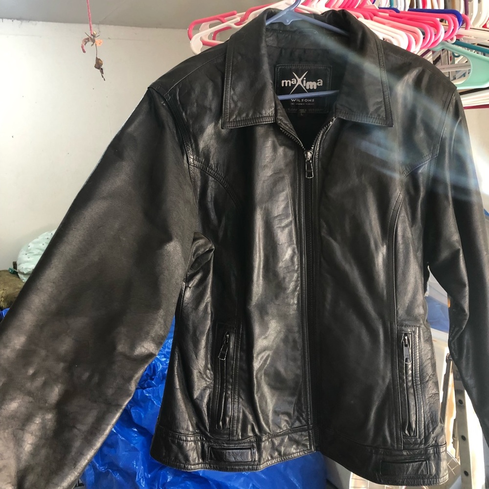 Vintage Wilson’s leather black jacket